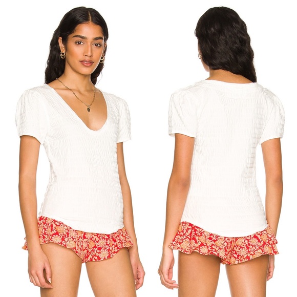 NWT WE THE FREE Sugar Cube Tee in Optic White Size Large - Picture 3 of 17